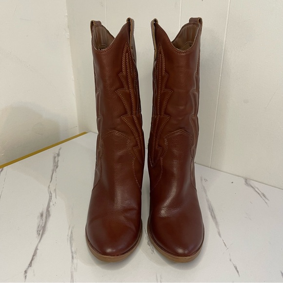 MIA Shanan Quilted Faux Leather Western Heeled Boots Size 8.5M - Picture 4 of 11